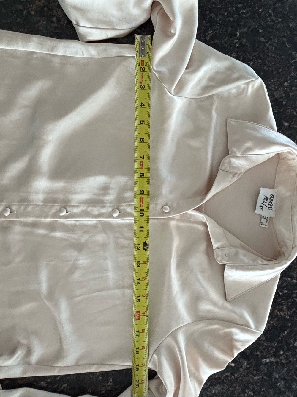 Princess Polly Off White Satin Button-Up Top - Picture 10 of 11